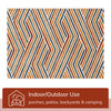 Neema Modern Chevron Striped Indoor/Outdoor Terracotta High-Low Rug
