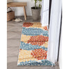 Senna Modern Floral Indoor/Outdoor Ivory High-Low Rug