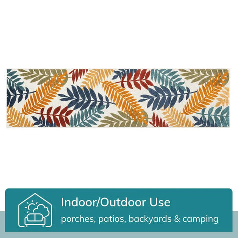 Mariah Ivory Multi Tropical Indoor Outdoor Rug