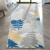 Mariah Grey Tropical Indoor Outdoor Rug