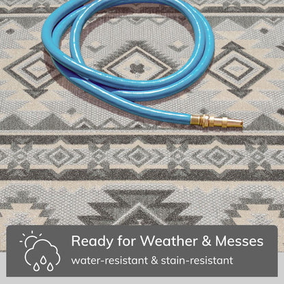 Mamba Grey Modern Indoor Outdoor Rug