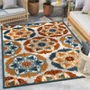 Cabo Floral Bold Multi-Color Indoor/Outdoor High-Low Rug