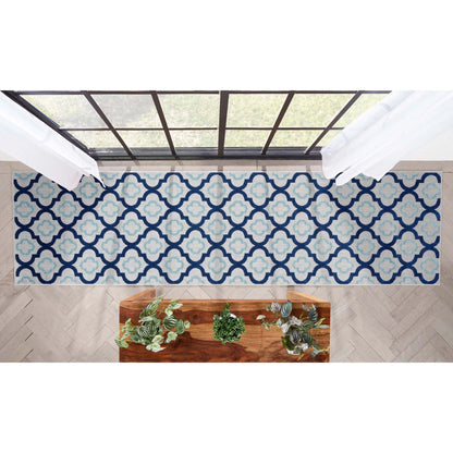 Illuminate Blue Modern Indoor Outdoor Rug Well Woven
