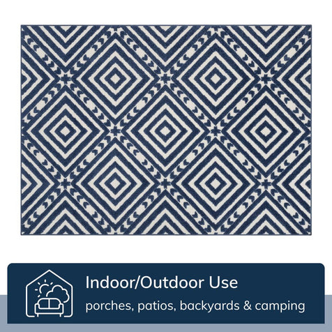 Metier Blue Modern Indoor Outdoor Rug