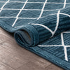 Moto Moroccan Lattice Trellis Blue Rug