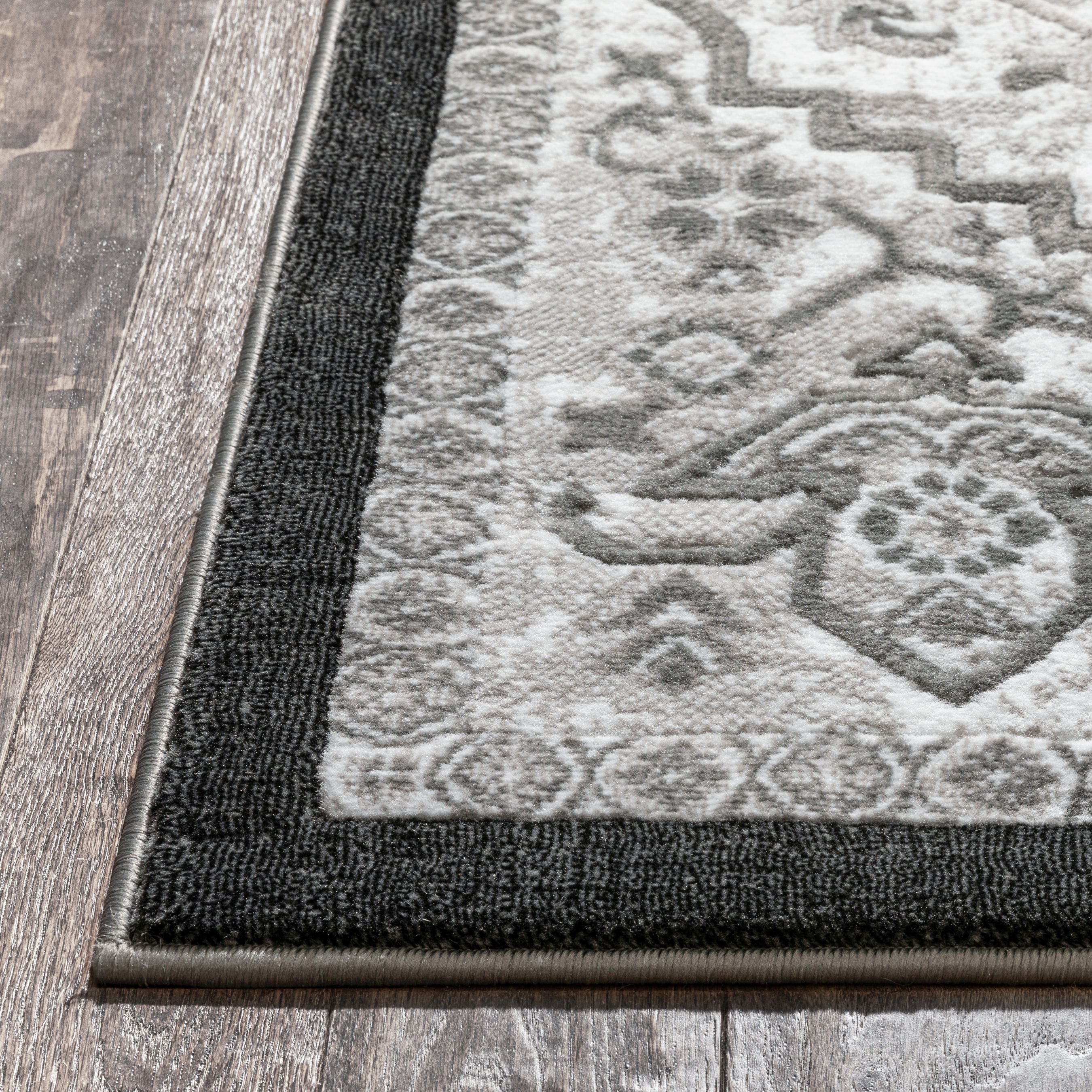 Caya Vintage Medallion Oriental Grey 7'10" x 9'10" Rug