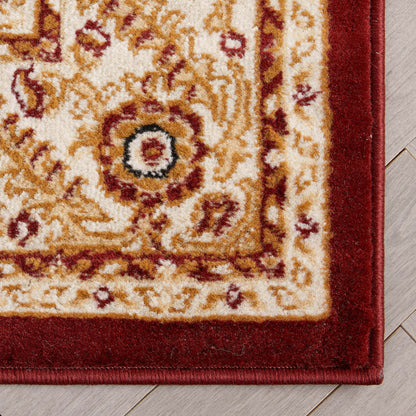 Mykonos Traditional Oriental & Persian Red Rug