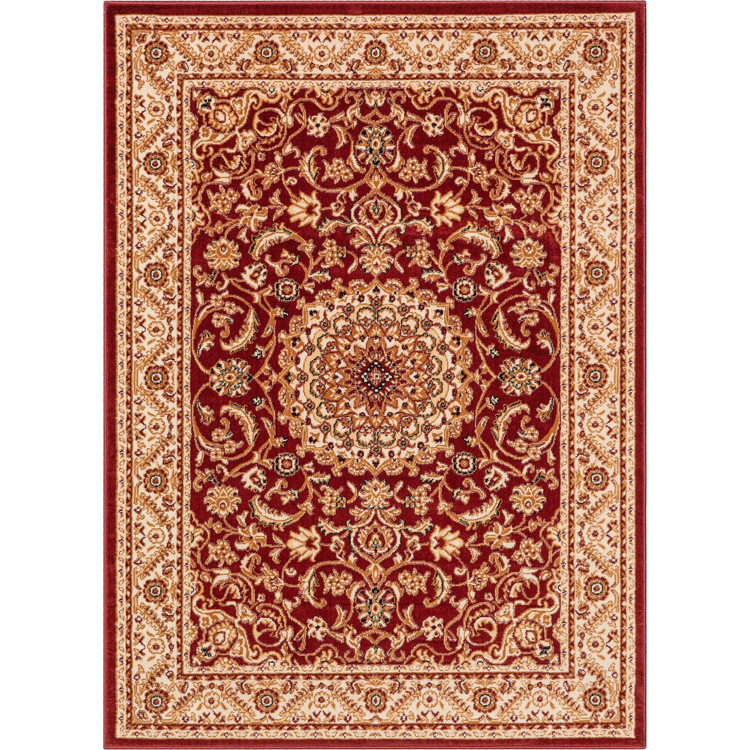 Mykonos Traditional Oriental & Persian Red Rug