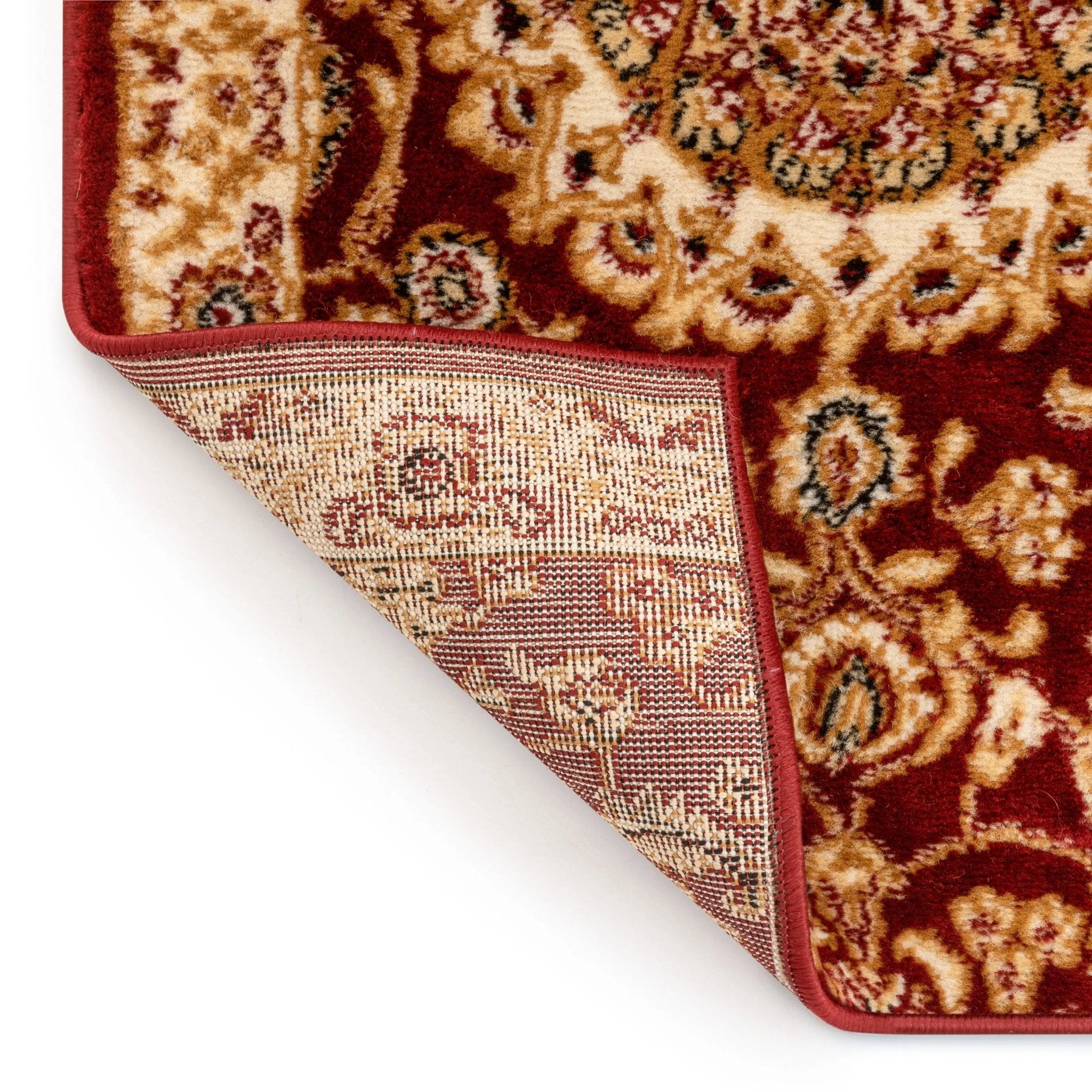 Custom Size Runner Medallion Oriental  Persian Pattern Red Choose Your Width x Choose Your Length Hallway Runner Rug Well Woven