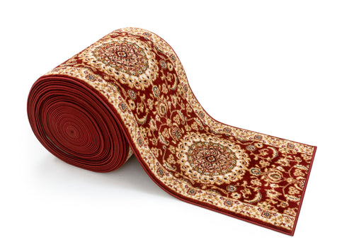 Custom Size Runner Medallion Oriental  Persian Pattern Red Choose Your Width x Choose Your Length Hallway Runner Rug
