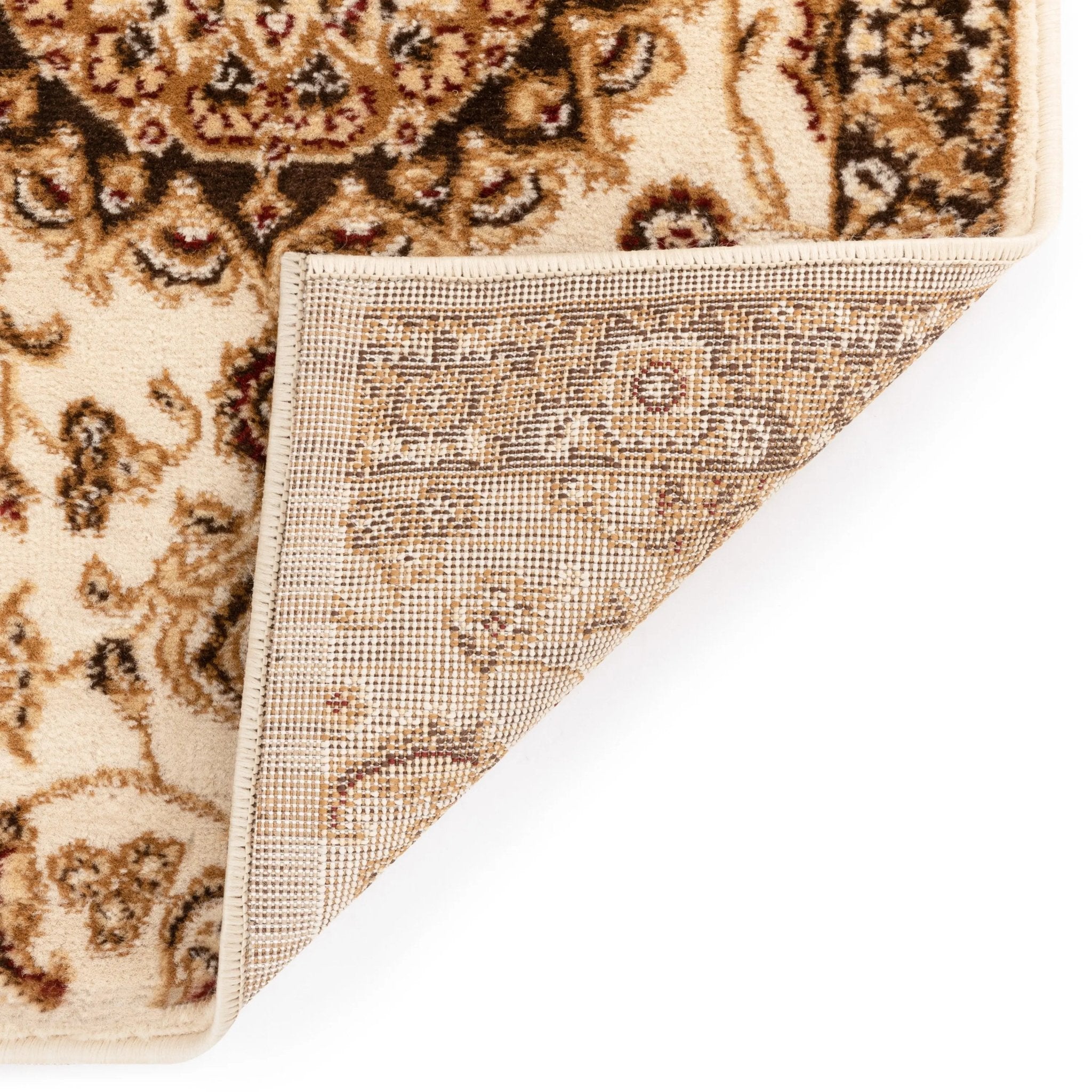 Custom Size Runner Medallion Oriental  Persian Pattern Ivory Choose Your Width x Choose Your Length Hallway Runner Rug Well Woven