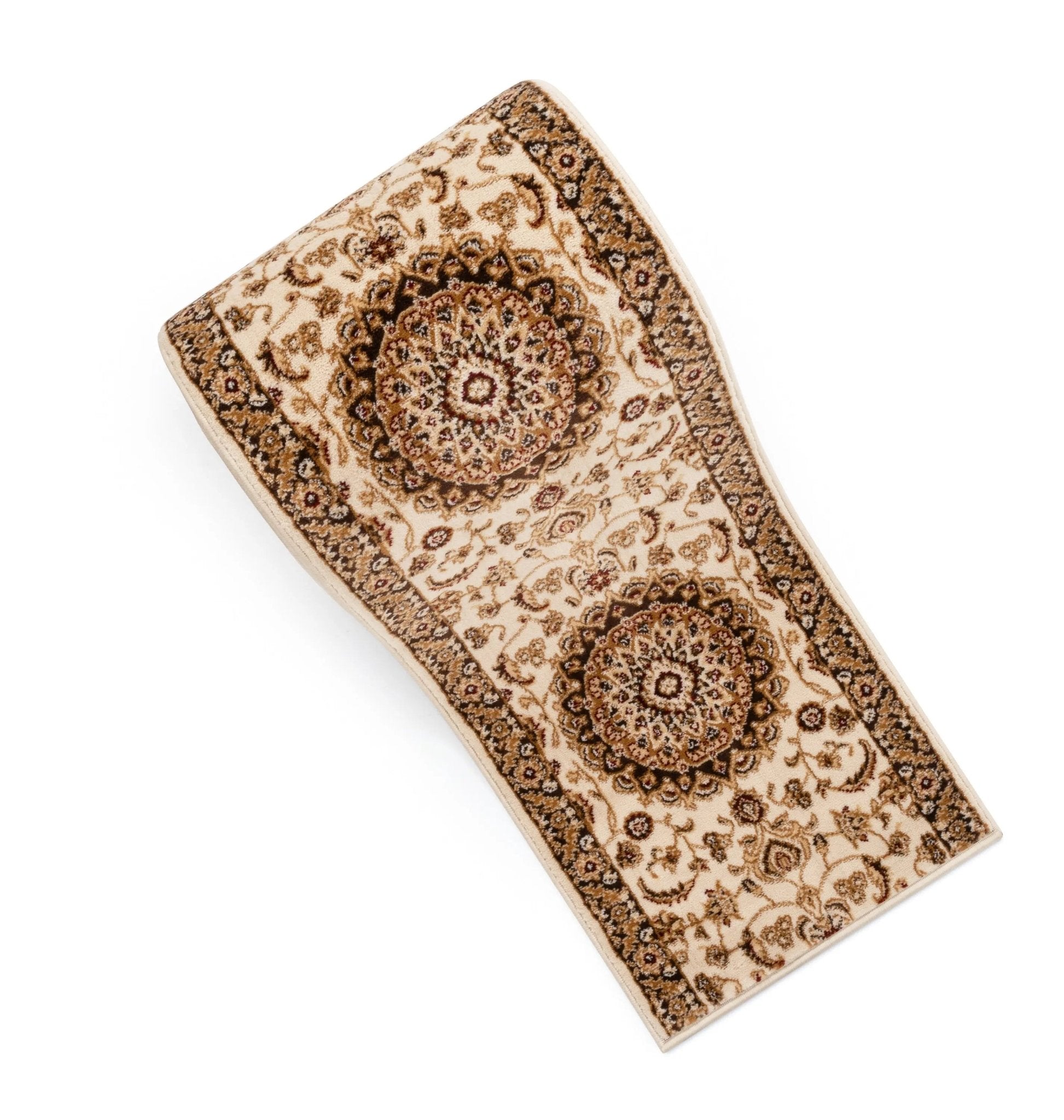 Custom Size Runner Medallion Oriental  Persian Pattern Ivory Choose Your Width x Choose Your Length Hallway Runner Rug Well Woven
