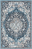 Granada Transitional Oriental Medallion Pattern Blue Rug