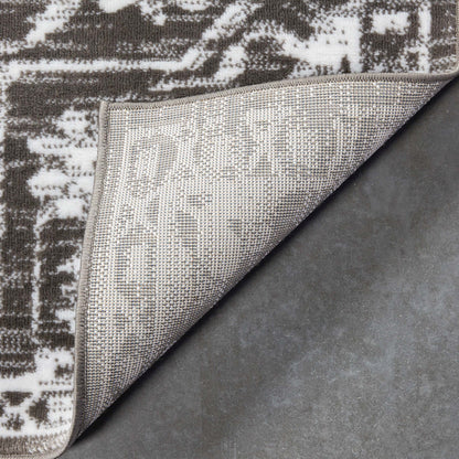 Disa Vintage Medallion Grey Soft Rug By Chill Rugs