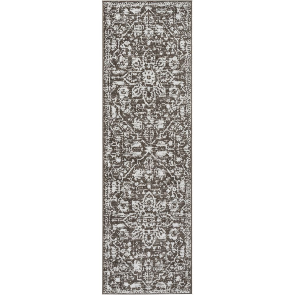 Disa Vintage Medallion Grey Soft Rug By Chill Rugs