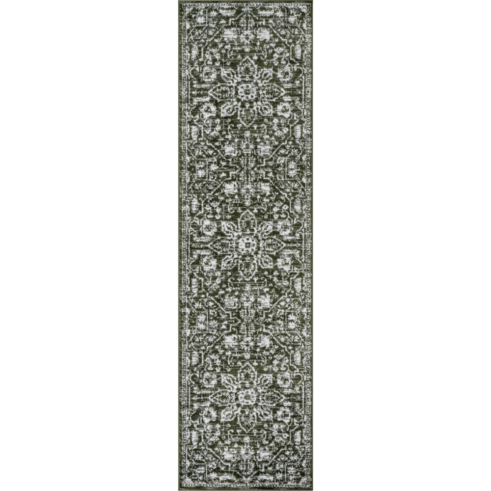 Disa Vintage Medallion Green Soft Rug By Chill Rugs