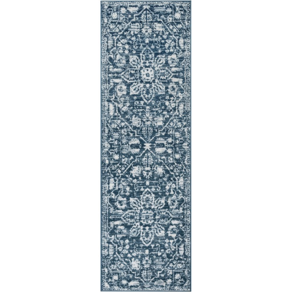 Disa Vintage Medallion Light Blue Soft Rug By Chill Rugs