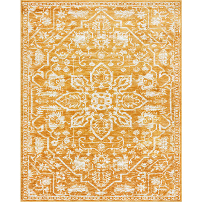 Disa Vintage Medallion Gold Soft Rug By Chill Rugs