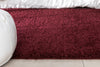 Emerson Modern Solid Deep Red Textured Shag Rug