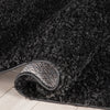 Emerson Modern Solid Black Textured Shag Rug