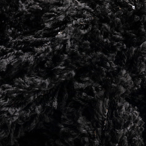 Emerson Modern Solid Black Textured Shag Rug