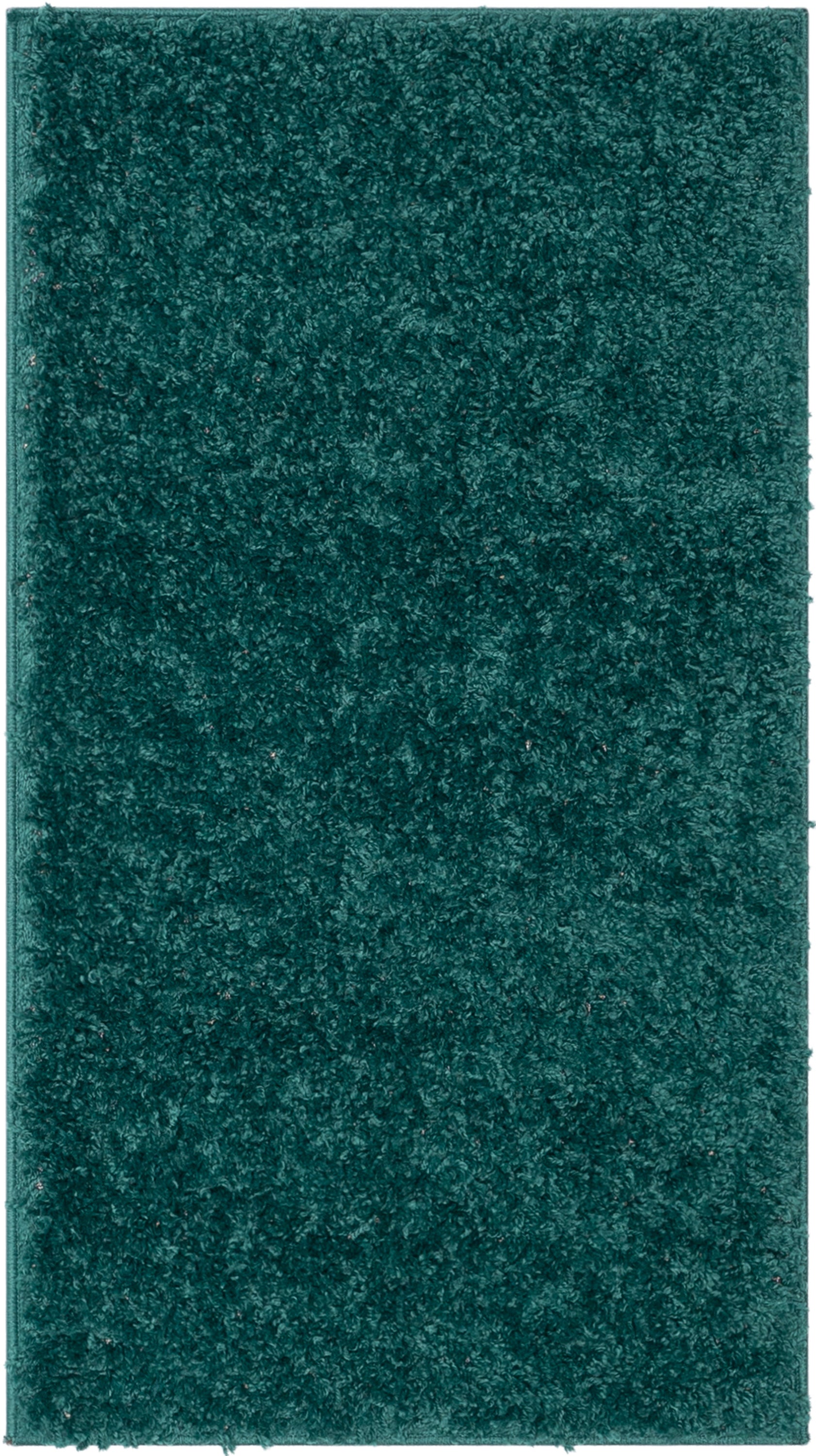 Emerson Modern Solid Green Textured Shag Rug