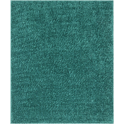 Emerson Modern Solid Green Textured Shag Rug