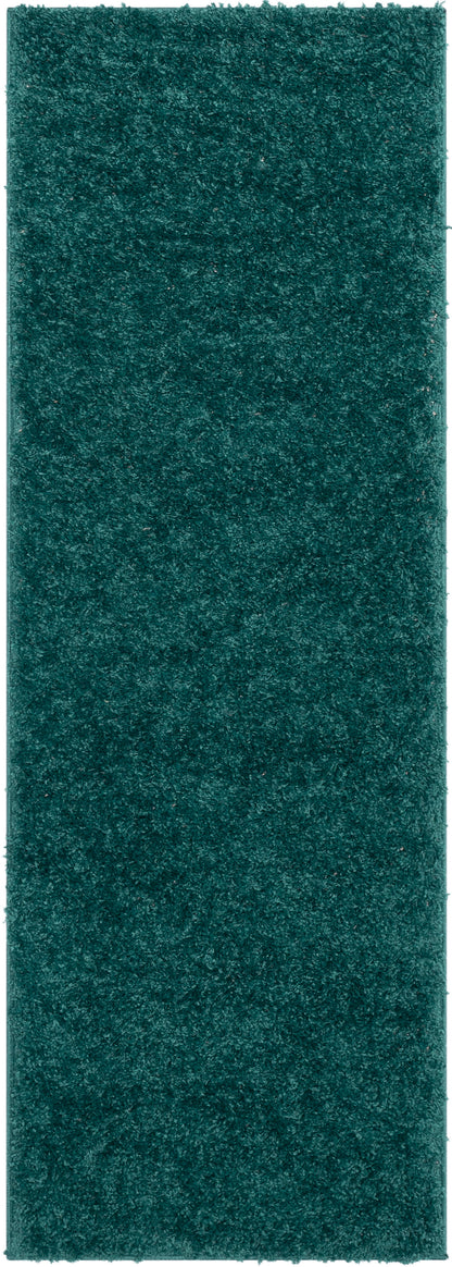 Emerson Modern Solid Green Textured Shag Rug