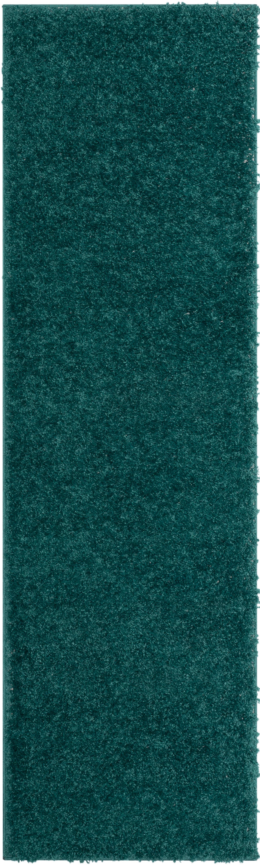 Emerson Modern Solid Green Textured Shag Rug