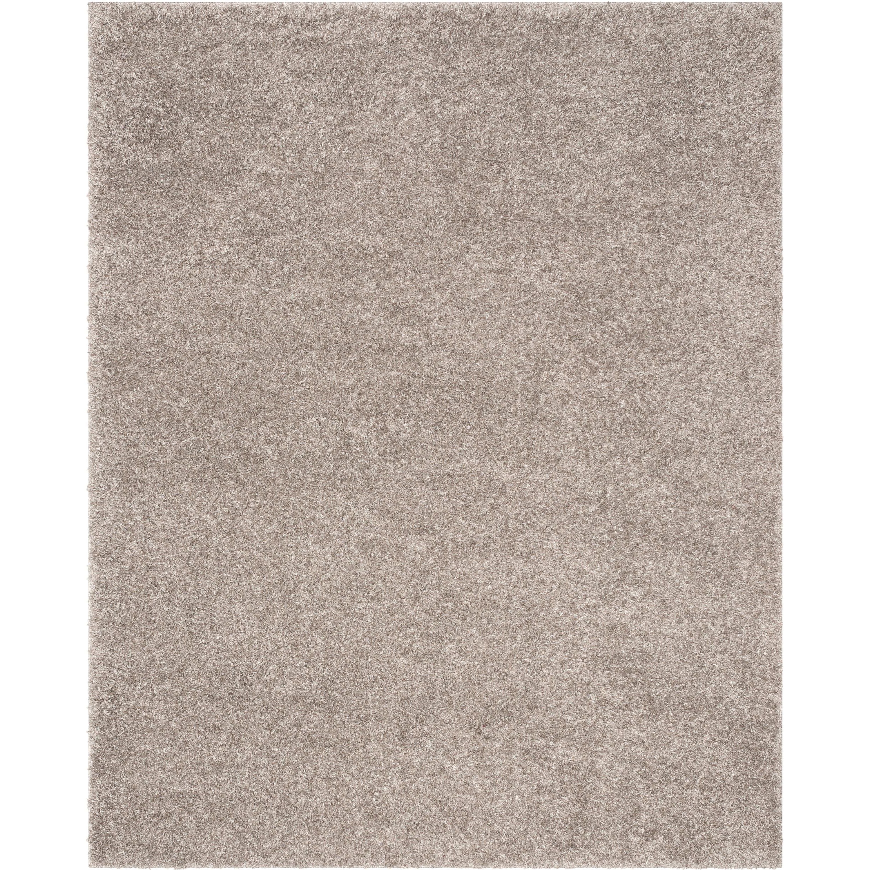 Emerson Modern Solid Beige/Grey Textured Shag Rug