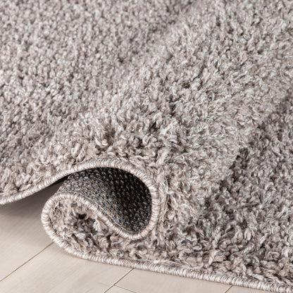 Emerson Modern Solid Beige/Grey Textured Shag Rug