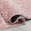 Emerson Modern Solid Pink Textured Shag Rug