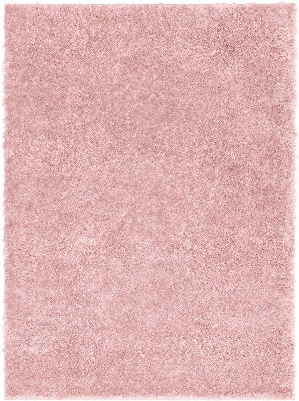 Emerson Modern Solid Pink Textured Shag Rug