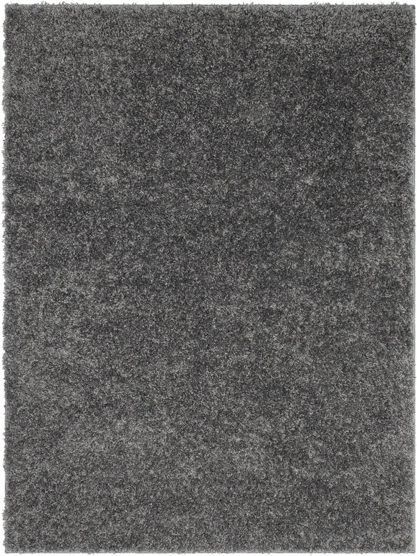 Emerson Modern Solid Dark Grey Textured Shag Rug