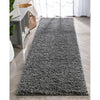 Emerson Modern Solid Dark Grey Textured Shag Rug