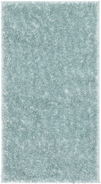 Emerson Modern Solid Seafoam Green Textured Shag Rug