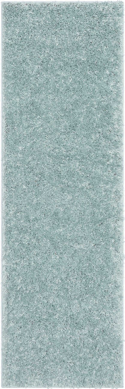 Emerson Modern Solid Seafoam Green Textured Shag Rug