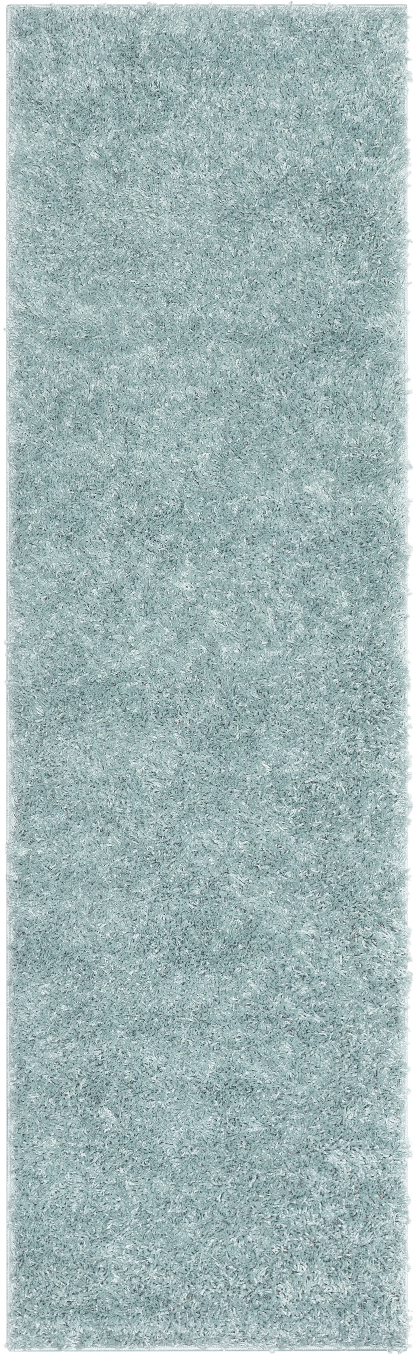 Emerson Modern Solid Seafoam Green Textured Shag Rug