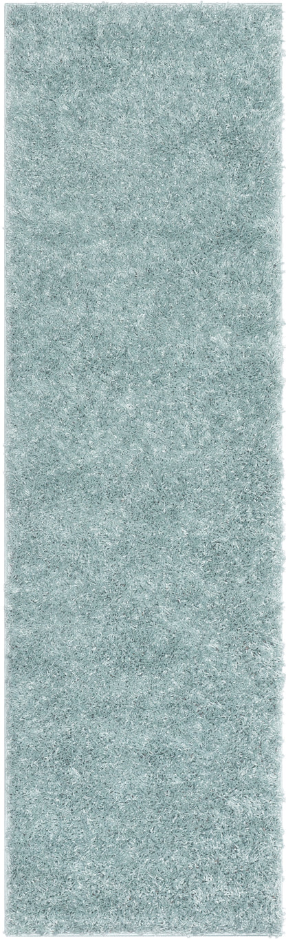 Emerson Modern Solid Seafoam Green Textured Shag Rug