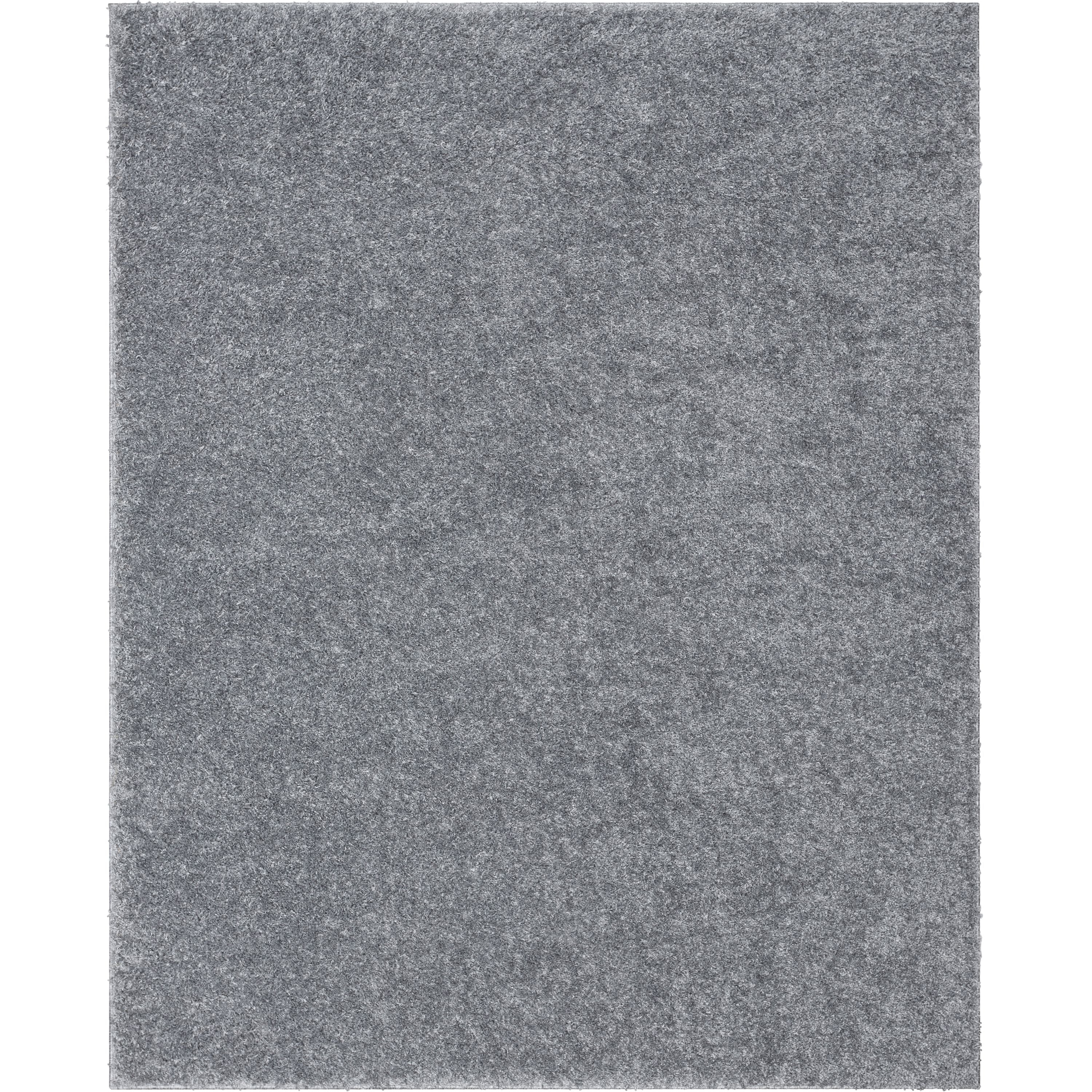 Emerson Modern Solid Grey Textured Shag Rug