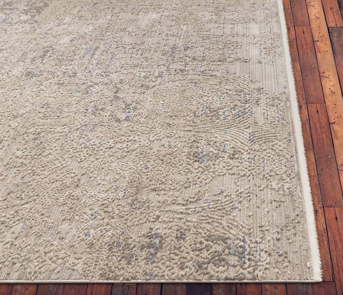 Yasmine Beige Vintage 5'3" x 7'3" Oriental High-Low Rug