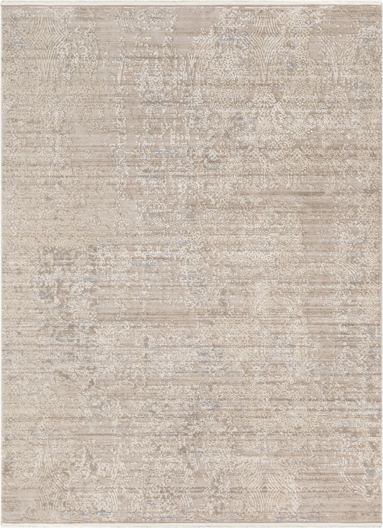 Yasmine Beige Vintage 5'3" x 7'3" Oriental High-Low Rug