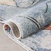 Ravenna Vintage Abstract Leaves Blue Red Rug