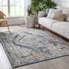 Salerno Bohemian Vintage Persian Medallion Blue Rug