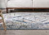 Salerno Bohemian Vintage Persian Medallion Blue Rug