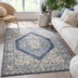 Messina Vintage Oriental Medallion Blue Rug