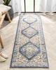 Messina Vintage Oriental Medallion Blue Rug