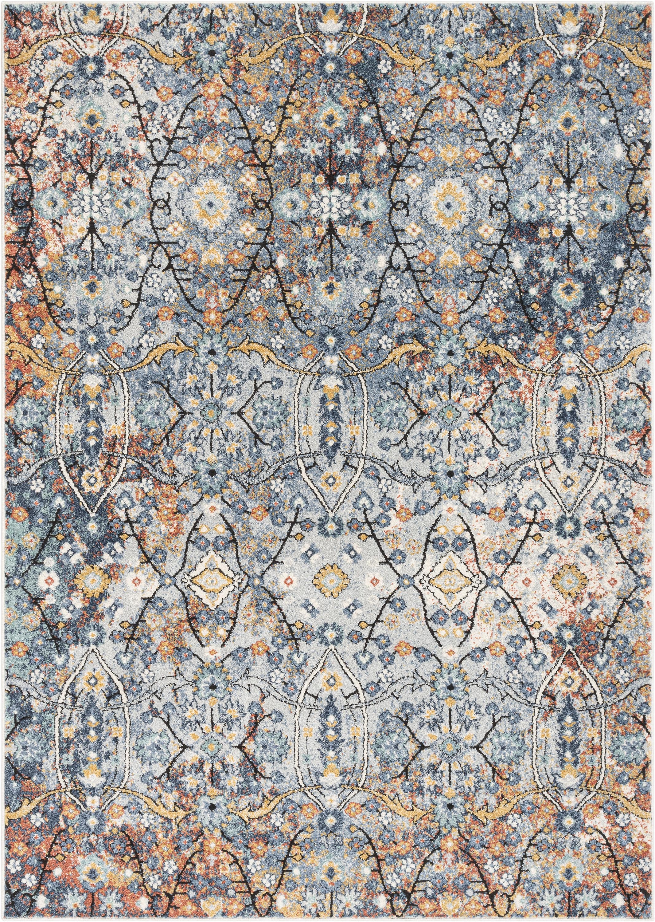 Como Vintage Bohemian Oriental Blue Rug