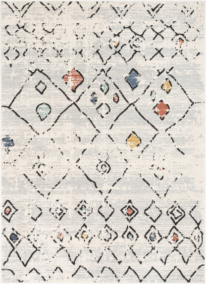 Ancona Moroccan Tribal Diamond Grey Rug