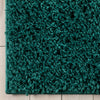 Emerson Modern Solid Green Textured Shag Rug